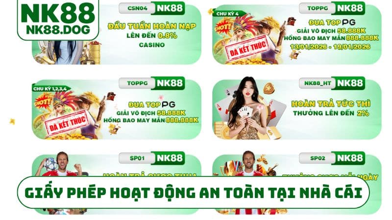 Giấy phép hoạt động an toàn tại nhà cái